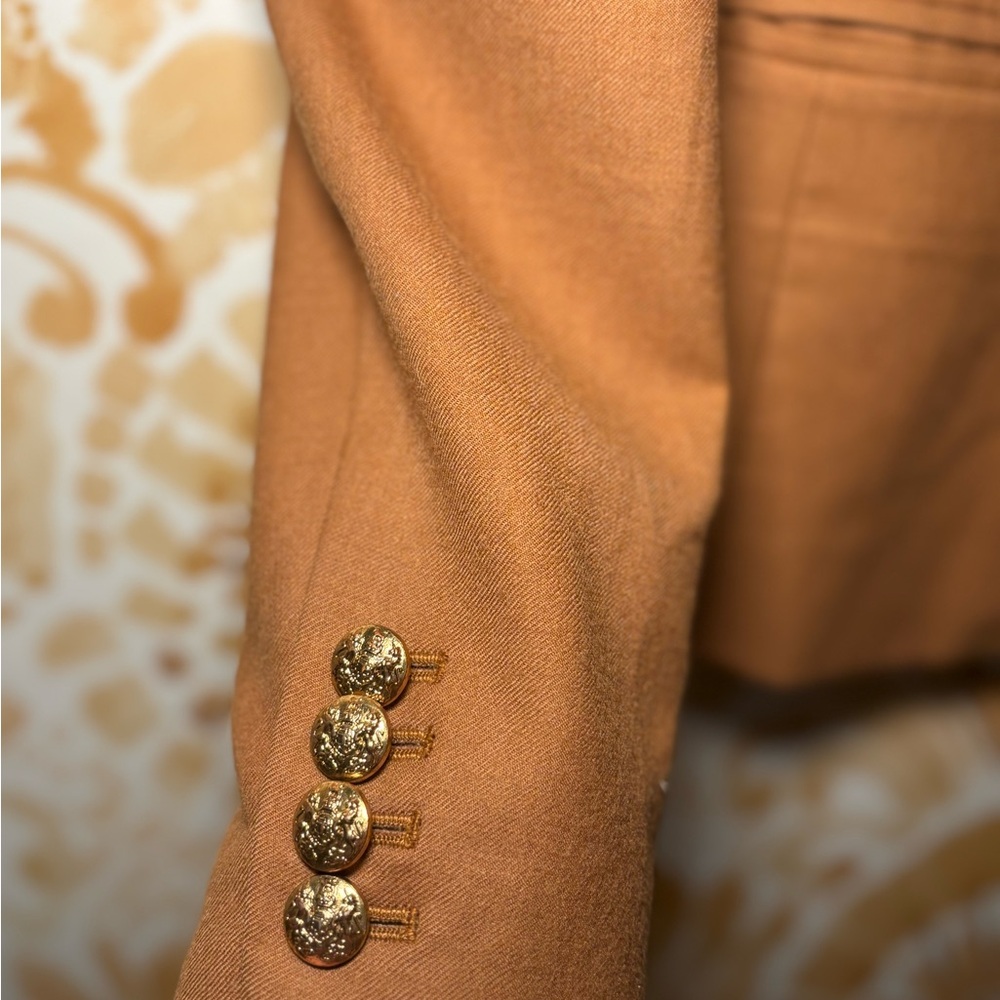 J. Crew Camel Tailored Blazer | Minimal Chic Structured Jacket | CapsuleWardrobe - Picture 6 of 7